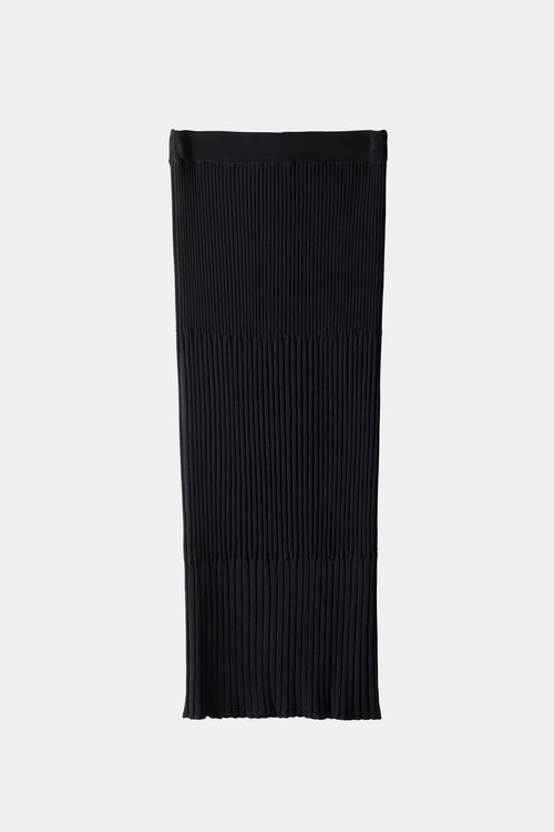 Perina skirt rib knitted mid length black stylein packshot