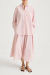 Jorina pink cotton a lined midi skirt Stylein  model image front