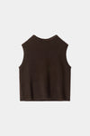 Amara knitted sleeveless top coffee stylein packshot