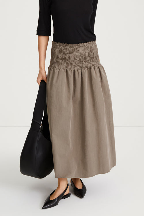 SABRINA TRENCH SKIRT - MUD