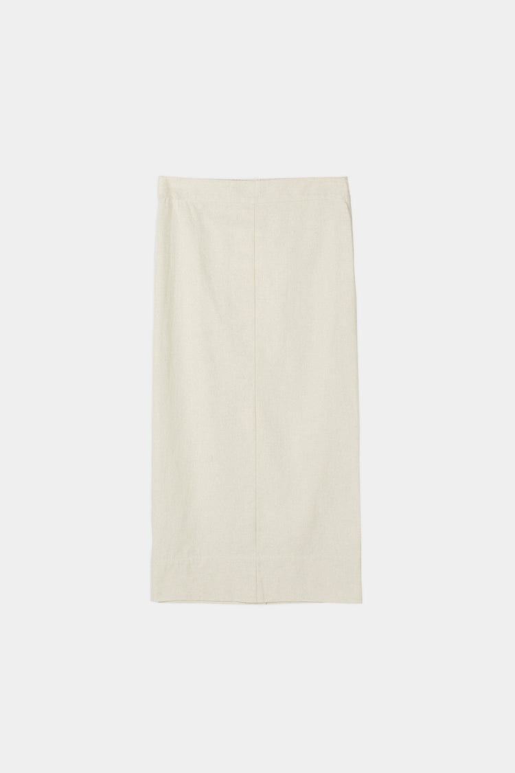 Saronno skirt ankle length beige raw linen stylein packshot