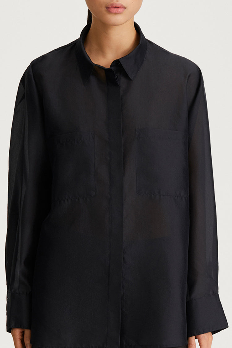 black transparent shirt stylein brailee detail image