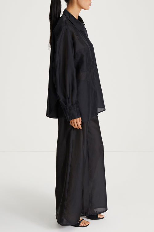 black transparent shirt stylein brailee side model image