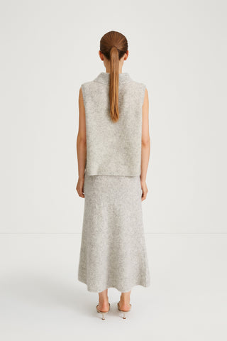 sleeveless mohair knit grey nellie stylein back