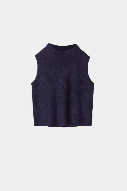 sleeveless mohair navy top stylein nellie packshot