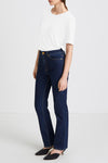 slim-fit high waist dark blue denim kaden stylein side model image