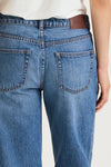 steel blue straight full-lenght denim stylein kiara back close-up model image