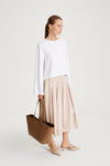 JORINA SKIRT - GOLD/WHITE STRIPE