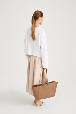 JORINA SKIRT - GOLD/WHITE STRIPE