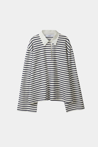 Janelle striped top vneck collar longsleeve stylein packshot