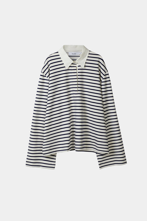 JANELLE TOP - BLUE STRIPE