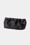 YAELLE SATIN CLUTCH - BLACK