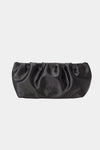 YAELLE SATIN CLUTCH - BLACK