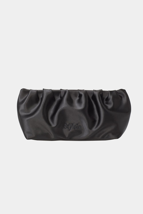 stylein minimalistic scandinavian timeless swedish design bag satin clutch yaelle black