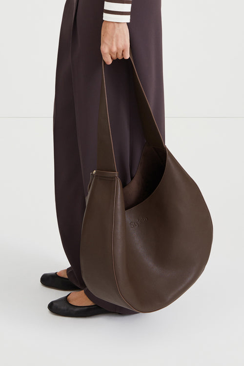 YARDLY BAG STRUCTURED- DARK BROWN