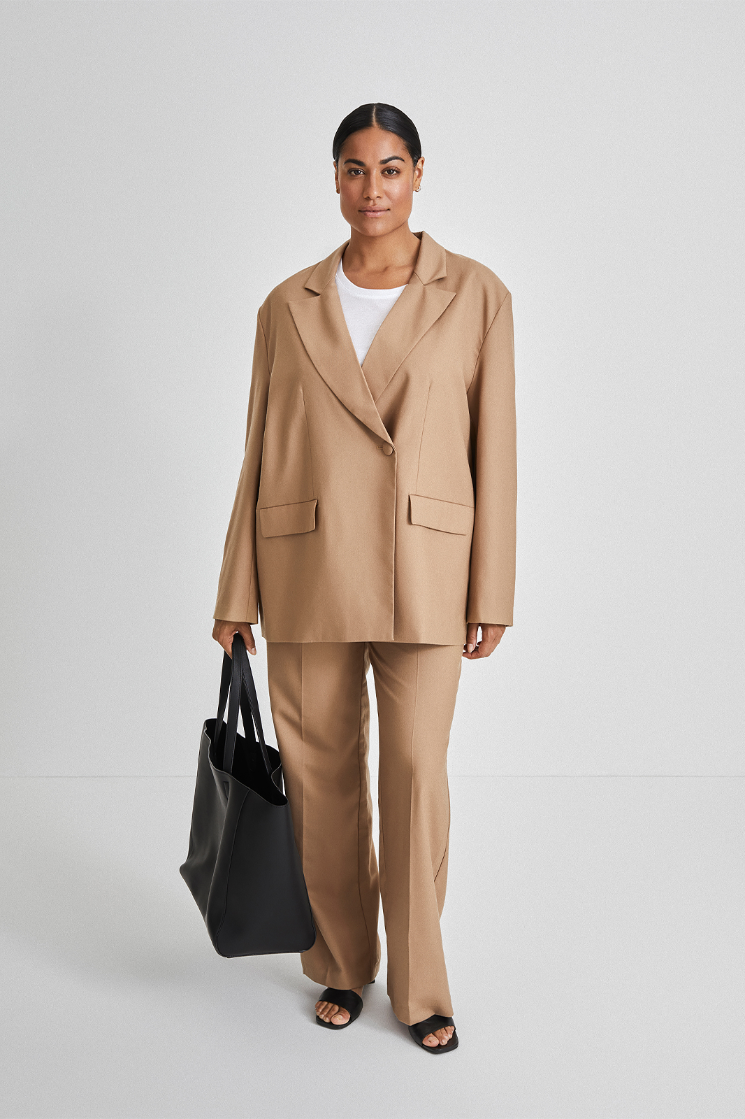 Women's tan 2025 wool blazer