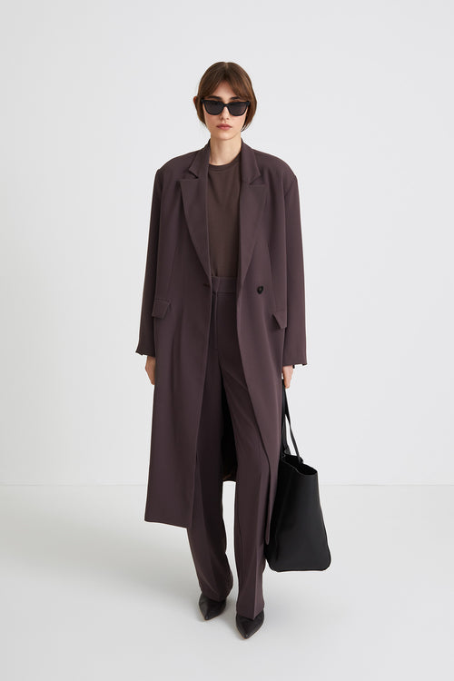 BUSTO COAT - DARK BROWN