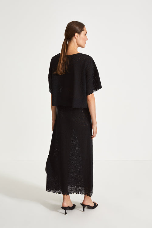 stylein paulina lace black skirt back