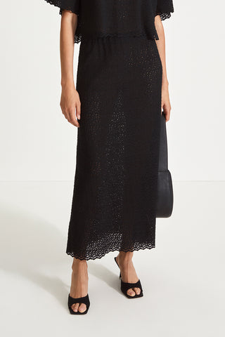 stylein paulina lace black skirt