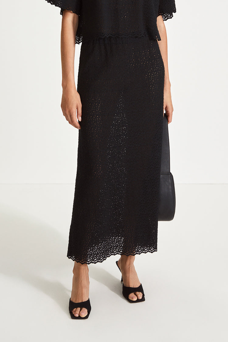 stylein paulina lace black skirt