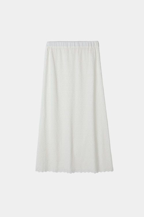 Paulina skirt full length lace straight silhouette white stylein packshot