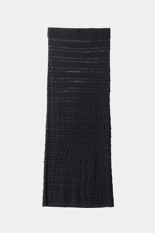 Perla skirt crochet midi length black stylein packshot