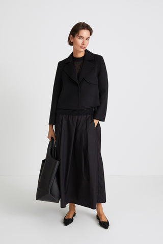 Toni jacket wool blend cropped full length sleeves black stylein front image