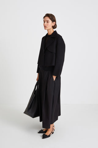 Toni jacket wool blend cropped full length sleeves black stylein side image