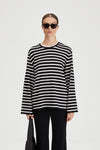 CENTO TOP - BLACK W STRIPES