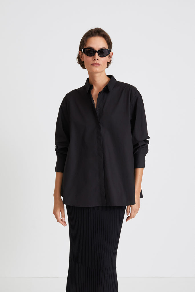 JEANNE SHIRT - BLACK – Stylein