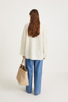 NOEMI CABLE SWEATER - WHITE