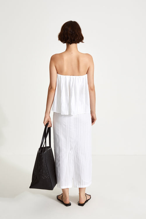 Jesolo top bandeau crochet pattern white stylein back image