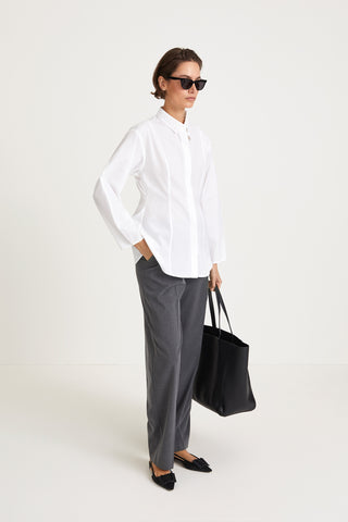 stylein classic white shirt cinched waist josca side