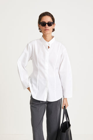 stylein classic white shirt cinched waist josca 