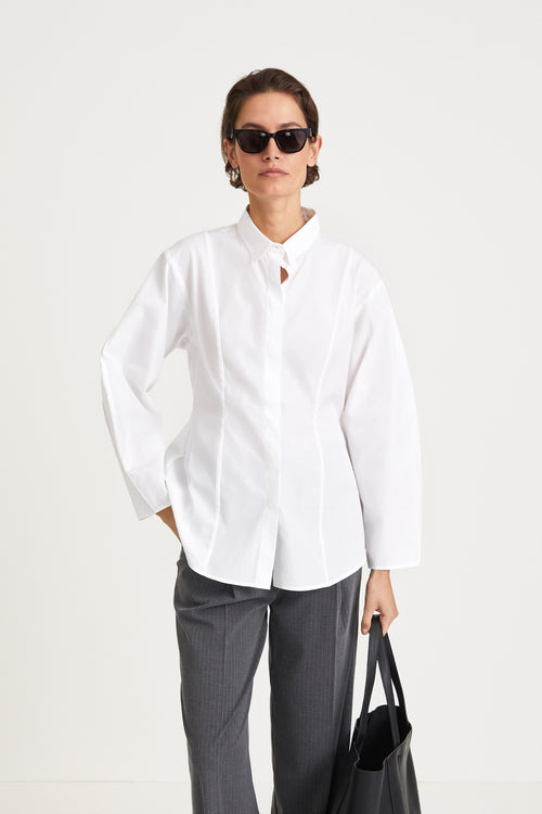 stylein classic white shirt cinched waist josca 