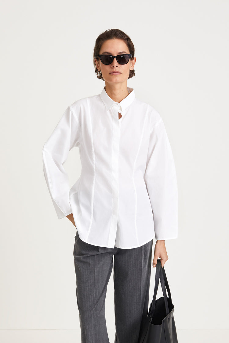 stylein classic white shirt cinched waist josca 