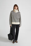 ADELE SWEATER - BLACK & CREAM