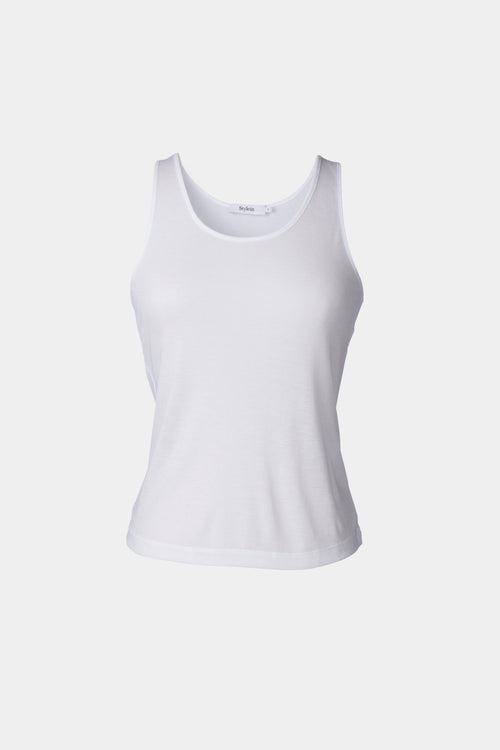 norwood top white sleeveless stylein packshot