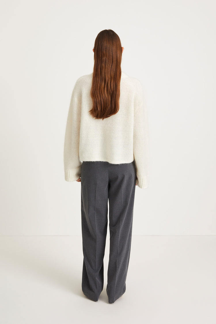 BOVILLE TROUSERS - GREY PINSTRIPE