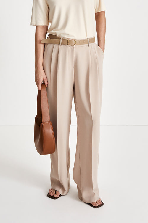 Bore trousers straight full length suit cream stylein front image