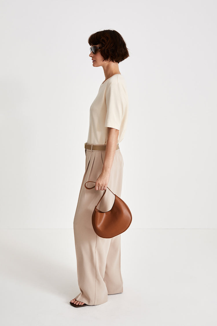 Bore trousers straight full length suit cream stylein side image