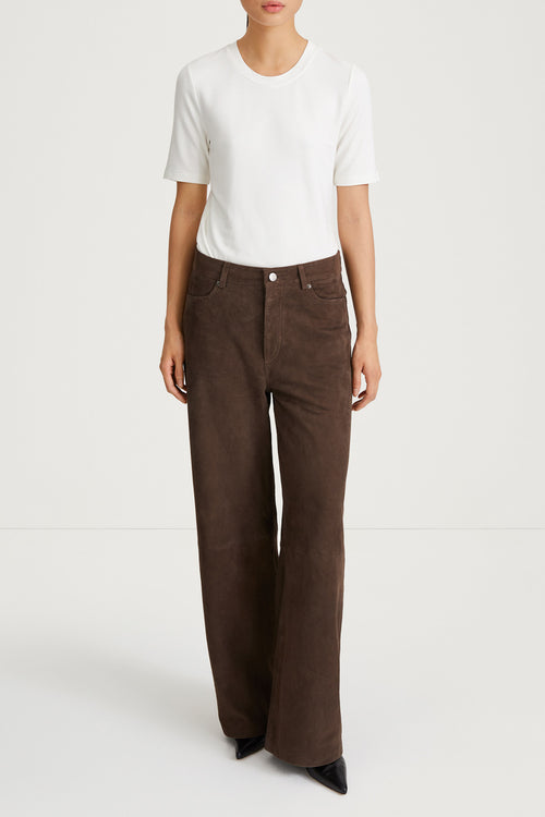 suede trousers brown stylein victory front