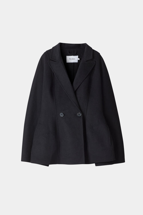 black wool jacket fitted stylein tanaro packshot