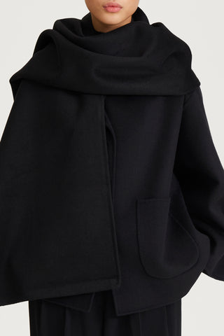 tecla scarf black wool stylein