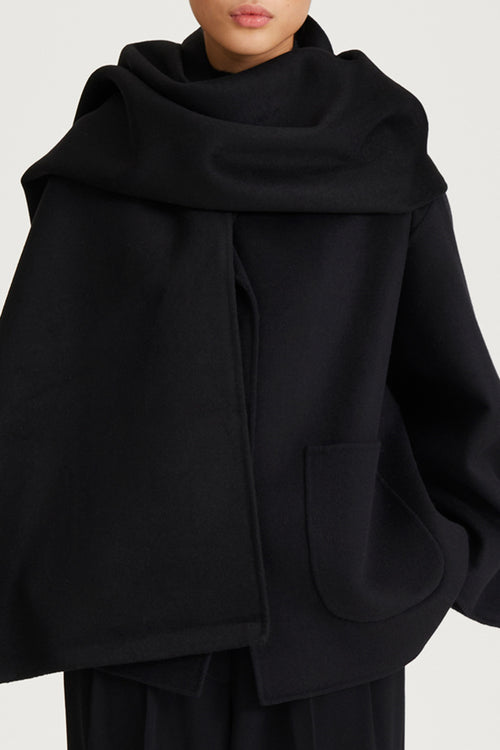 tecla scarf black wool stylein
