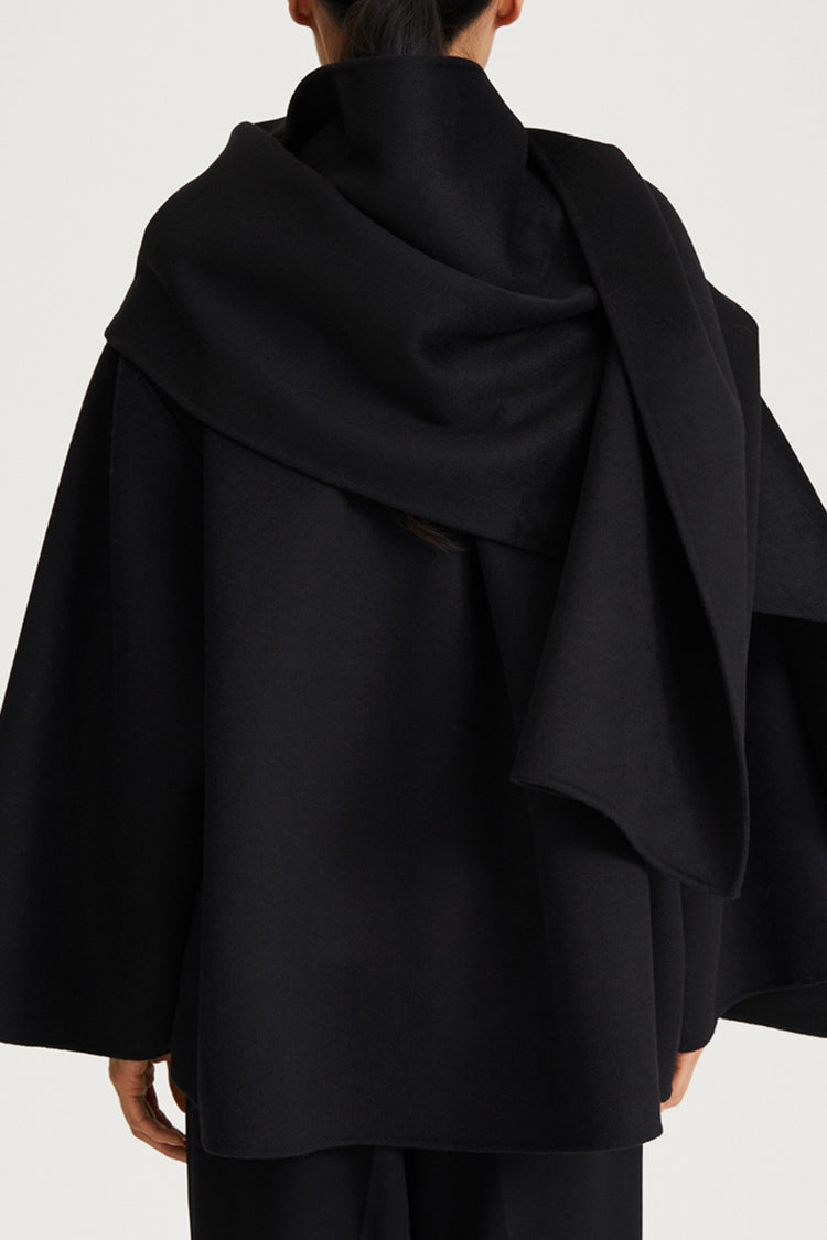 tecla scarf black wool stylein