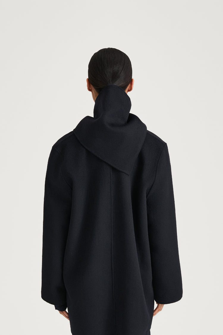 triangle wool scarf navy stylein trinity back