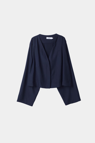 v neck navy blouse maylene stylein packshot