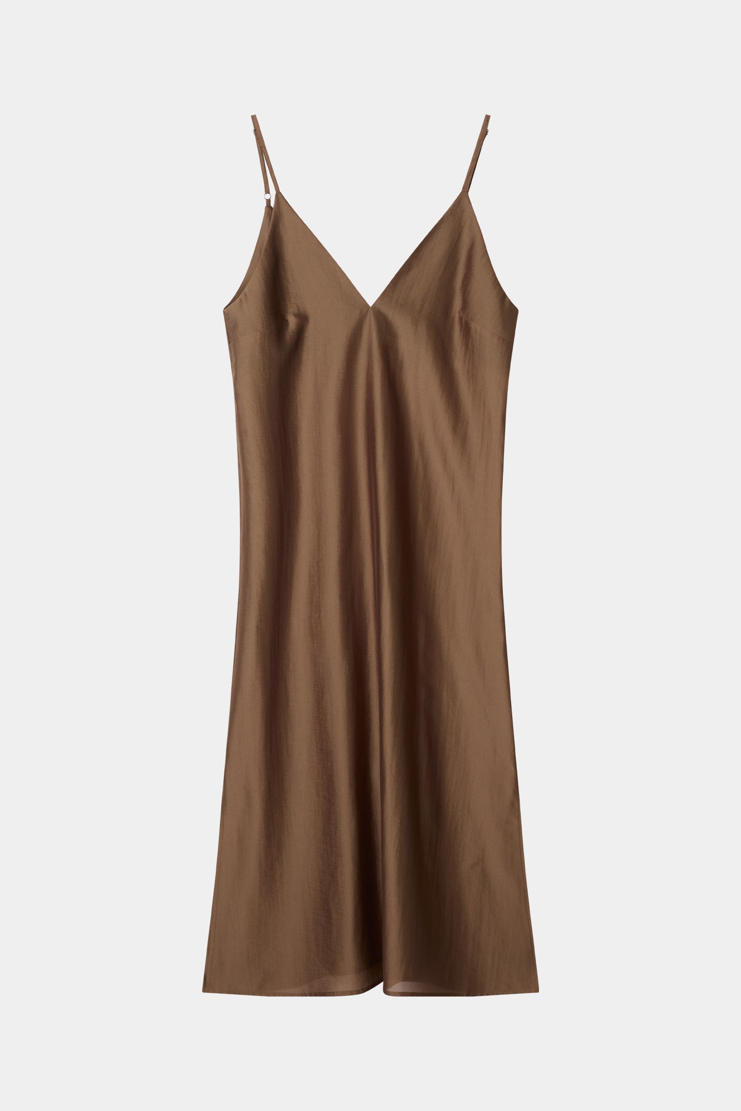 Babeline mid long v-neck lip dress praline stylein packshot