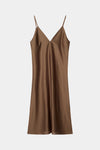 Babeline mid long v-neck lip dress praline stylein packshot